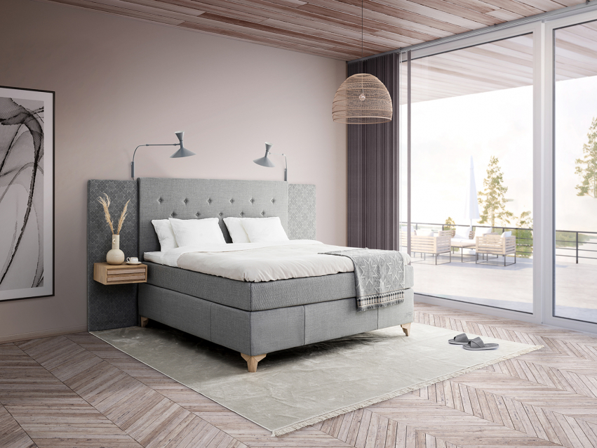 Jensen Supreme Icon Continental Bed Grey 180x200 cm in the group Beds / Continental Beds / Continental Beds 180 cm / Continental Beds 180x200 cm at Sängvaruhuset Elgen (QC7070027501)