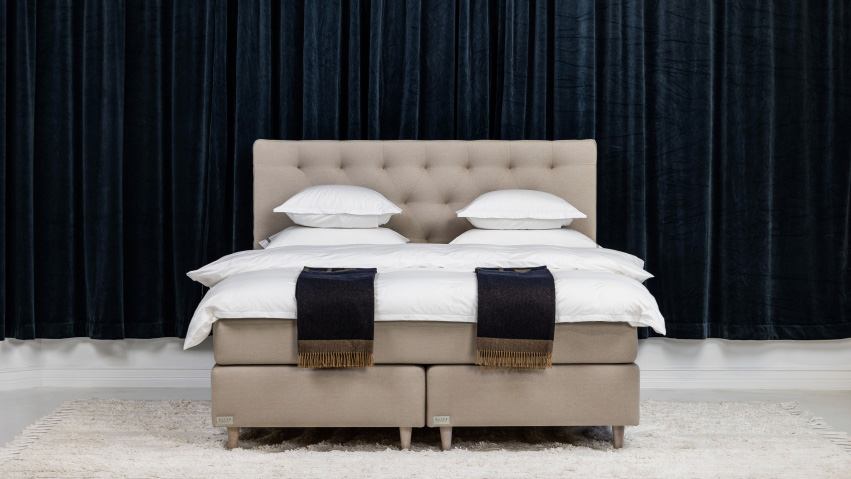 Elite Beds Continental Bed Borgholm Light Grey 105x210 cm