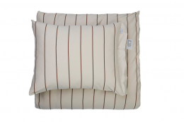 Beach House Lines pillowcase 50x60 cm Greige/Choco