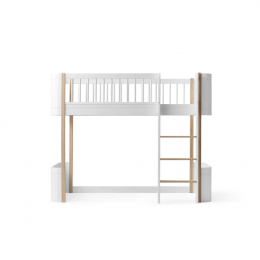 Oliver Furniture Wood Mini Alhainen Parvisänky Valkoinen/Tammi