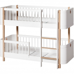 Oliver Furniture Wood Mini Bunk Bed Low White/Oak