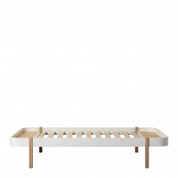Oliver Furniture Wood Lounger Bed white/oak 90 cm