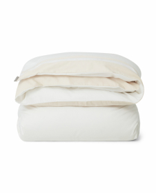 Lexington Hotel Sateen White/Light Sand Contrast Duvet Cover