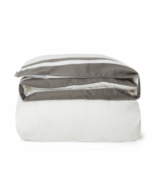 Lexington Hotel Sateen White/Charcoal Contrast Duvet Cover