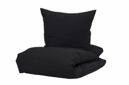 Borås Cotton Cloud Duvet Cover Set Black 150x210 cm