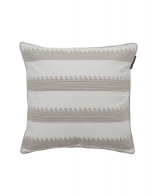 Lexington Embroidery Striped Sham Pudebetræk Hvid/Beige