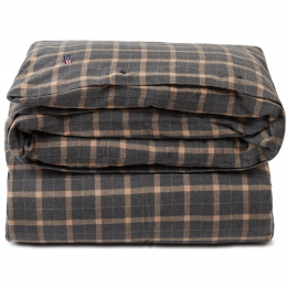 Lexington Checked Dynebetræk Mørkegrå / Beige