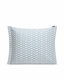 Lexington White/Blue Rope Printed Cotton Poplin Pillowcase