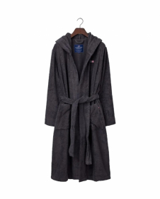 Lexington Quinn Unisex morgenkåbe med hætte Charcoal