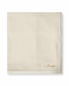 Lexington Herringbone Økologisk Bomuld Dækken Lys Beige