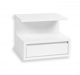 Mavis Valencia Nightstand/Shelf (White Lacquer)