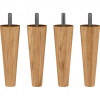 Tempur round bed legs oak 19 cm