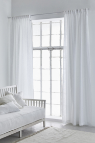 Himla Sunshine Gardin med båndhul White 140x290 cm