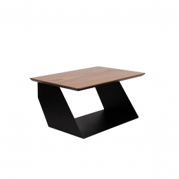 Maze Edgy Wood Sängynvieruspöytä Pähkinä/Musta
