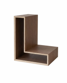 Maze L-Shelf Sängbord Valnöt
