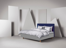 Hästens Ramsäng Excel Solid Grey Check 120x210 cm