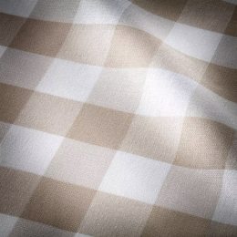Horse's Headboard Atlas 105 cm Silver Beige Check