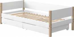 Flexa Junior Bed with Drawers White/Oak