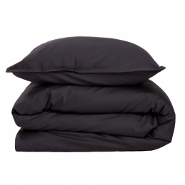 Gripsholm Duvet Cover Set Bamboo Solid Anthracite