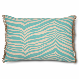 Classic Collection Cushion Zebra Aqua 40x60 cm