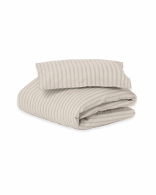 Garbo & Friends sengetøjssæt Musselin Baby Stripe Mauve 70x80 cm