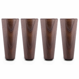 Ekens Bed Legs Round Tapered Smoked Ash 18 cm
