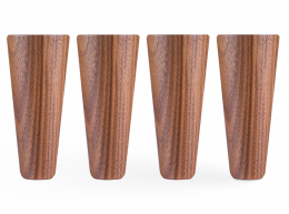Ekens Bed Legs Round Tapered Walnut