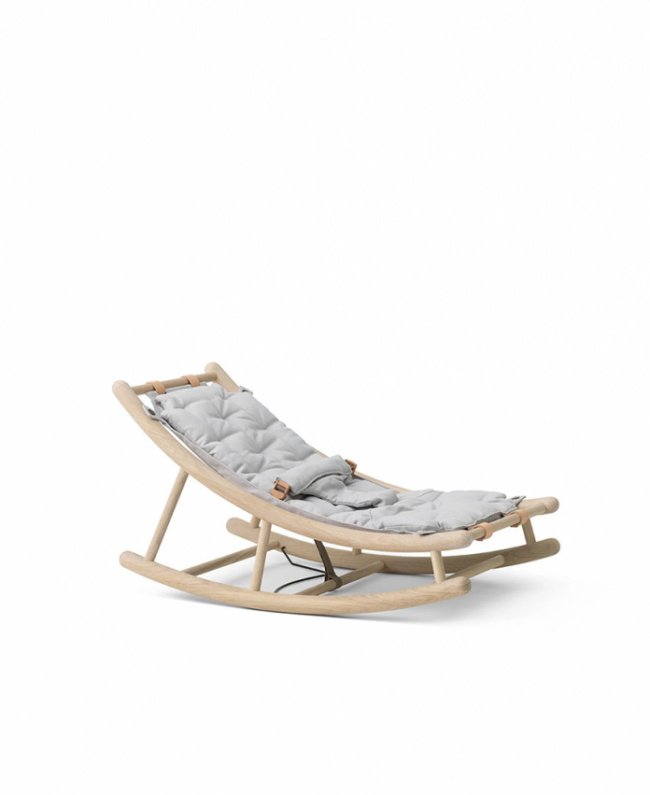 Oliver Furniture Træ Baby- og Småbarn Gyngestol Egetræ/Grå