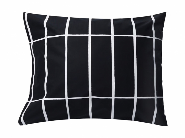 Marimekko Örngott Tiiliskivi Black/white 50x60 cm