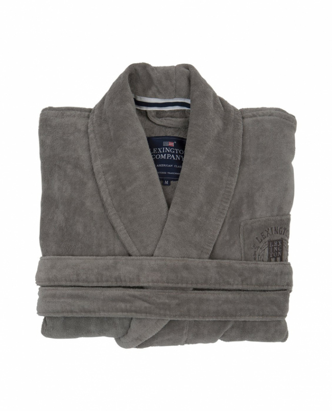 Lexington Hotel Collection Velour Morgenkåbe, Badekåbe Grå