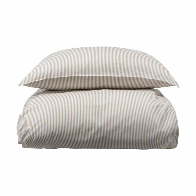Borås Cotton Beatrice Duvet Cover Set Multi with striped pattern in light tones.