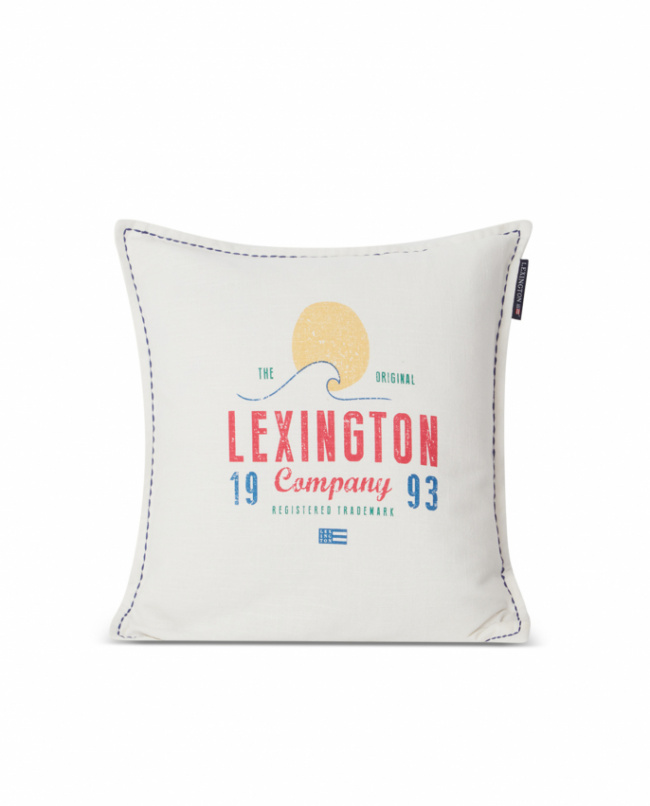 Lexington Sunset Logo Printed Cotton Canvas Cushion Cover