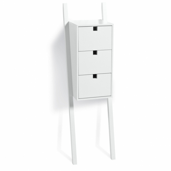 Mavis Luton Sengebord 3-skuffer (Hvid lak)