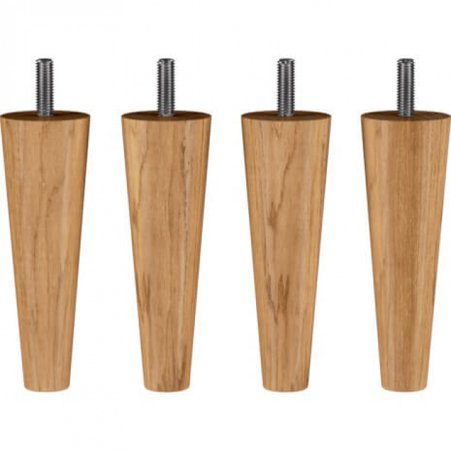 Tempur round oak bed legs