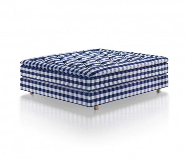 Hästen's Eala Continental Bed Silver Beige Check