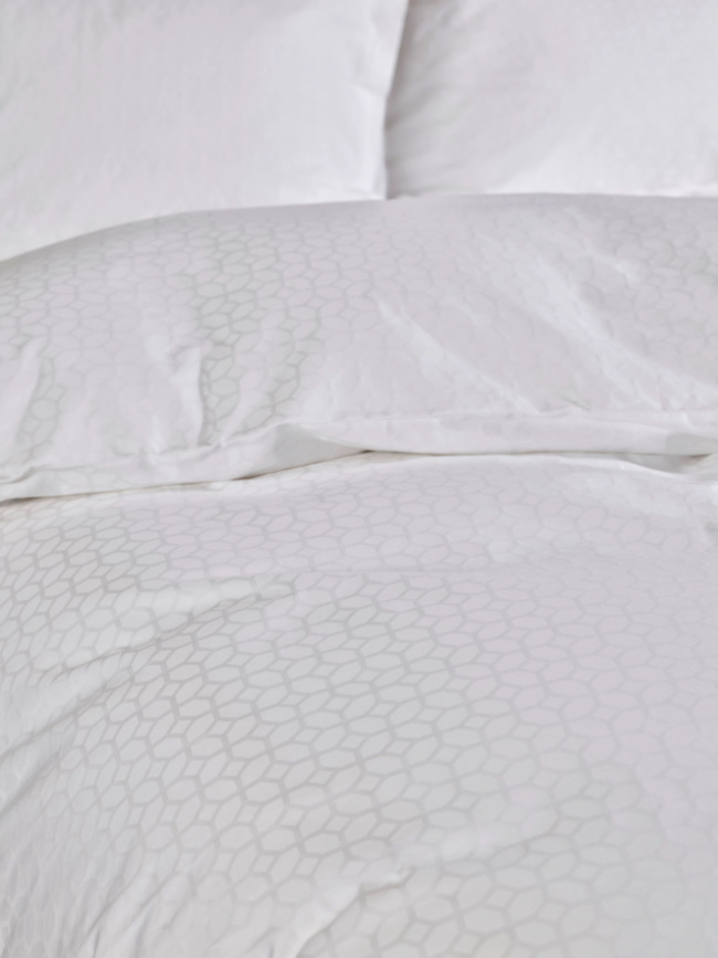 Tempur Dynebetræk Satin Luxe Jacquard Hvid
