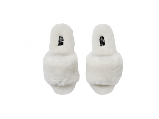 Carpe Diem's Beds Sheepskin Slippers White