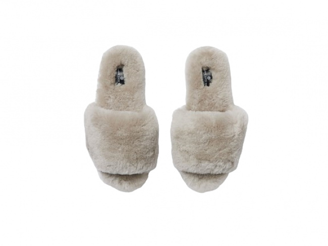 Carpe Diem's Beds Sheep Skin Slippers Warm Gray
