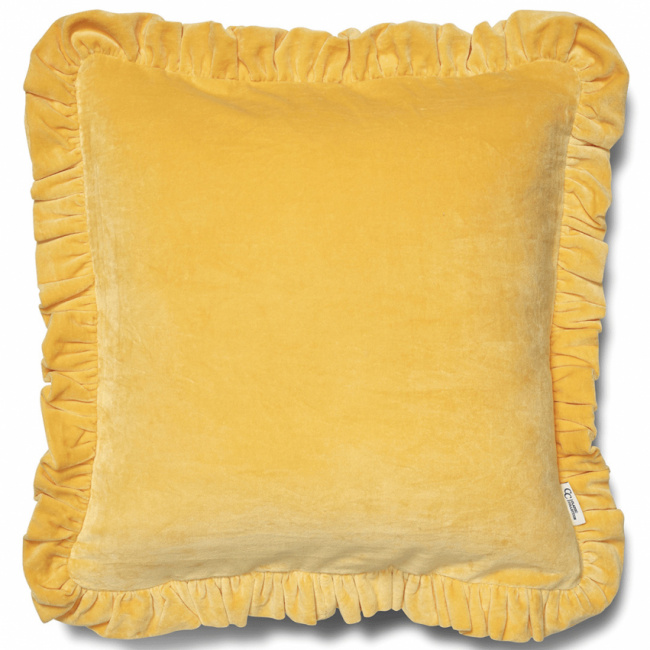 Classic Collection Cushion Cover Frilled Yellow 50x50 cm