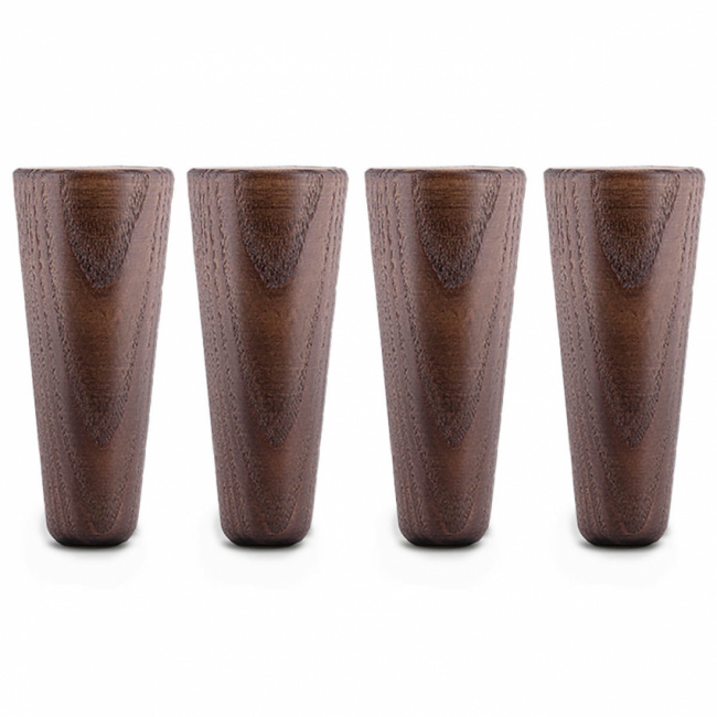 Hilding Bed Leg Round Coned Smoked Ash