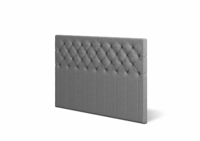 Winga Bed Headboard Deep Button Grey