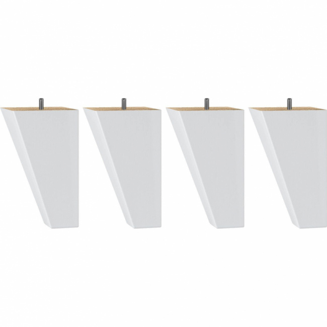 Hilding Bed Legs White Wood Curved