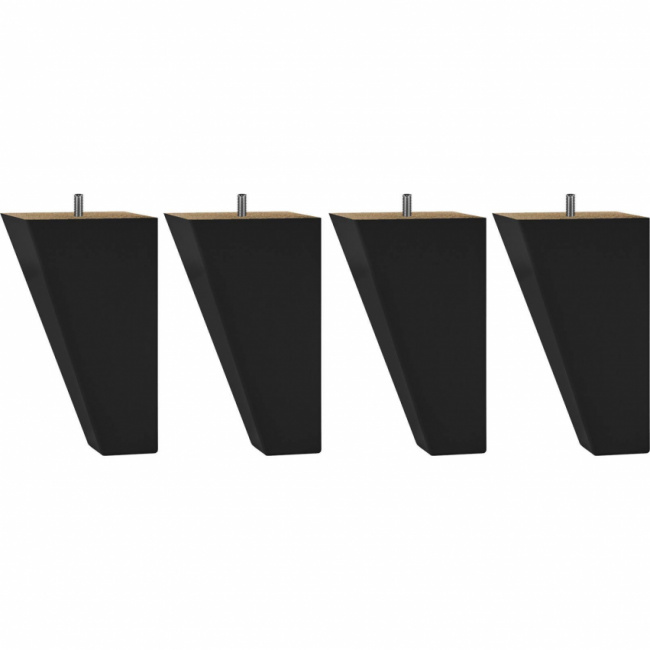 Hilding Bed Legs Curved Black
