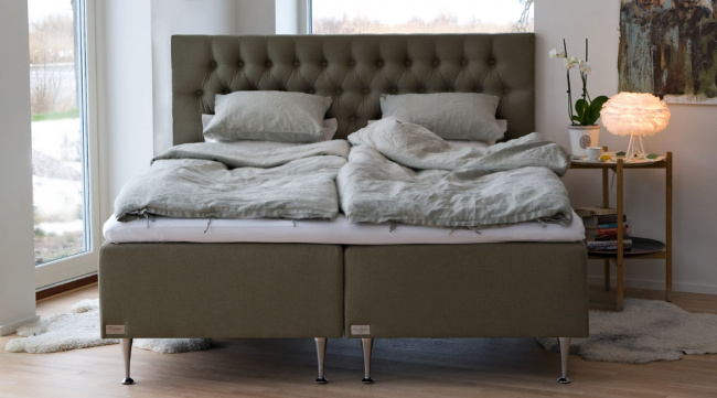 Elite Sängar Sänky Ram Exclusive Vaalea harmaa 140x210 cm