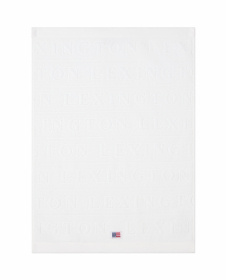 Lexington Velour Jacquard Logo Towel White