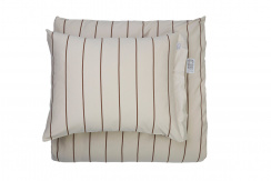 Beach House Lines pillowcase 50x60 cm Greige/Choco