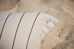 Beach House Lines pillowcase 50x60 cm Greige/Choco