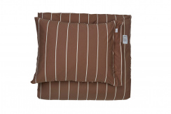 Beach House Lines Duvet Cover Choco/Greige