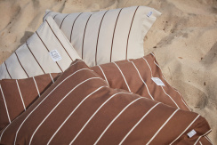 Beach House Lines Duvet Cover Choco/Greige