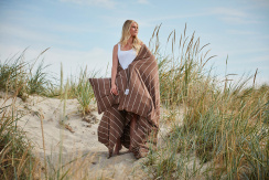Beach House Lines Duvet Cover Choco/Greige